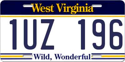 WV license plate 1UZ196