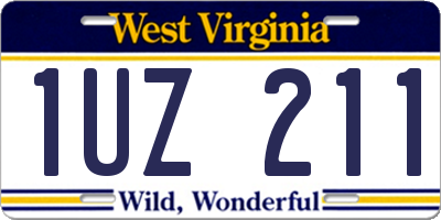 WV license plate 1UZ211