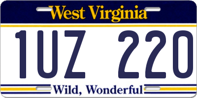 WV license plate 1UZ220