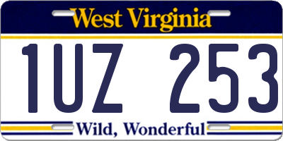 WV license plate 1UZ253
