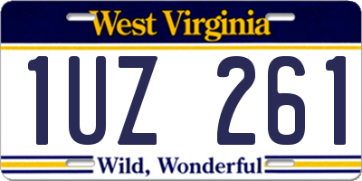 WV license plate 1UZ261