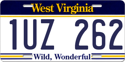 WV license plate 1UZ262