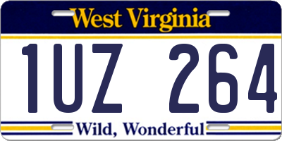 WV license plate 1UZ264