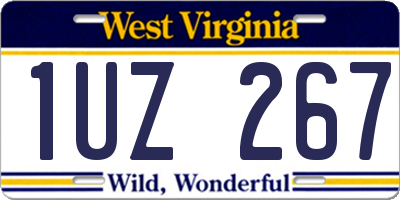 WV license plate 1UZ267