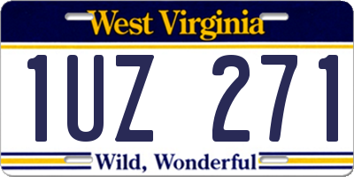 WV license plate 1UZ271