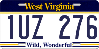 WV license plate 1UZ276