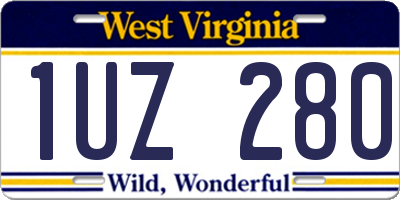 WV license plate 1UZ280