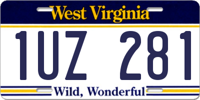 WV license plate 1UZ281