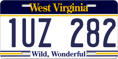 WV license plate 1UZ282