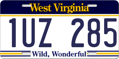 WV license plate 1UZ285