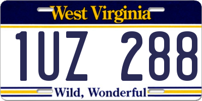 WV license plate 1UZ288