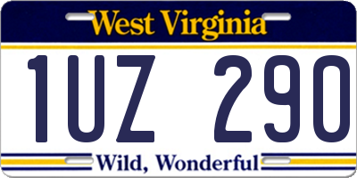 WV license plate 1UZ290