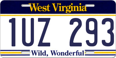 WV license plate 1UZ293