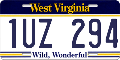 WV license plate 1UZ294
