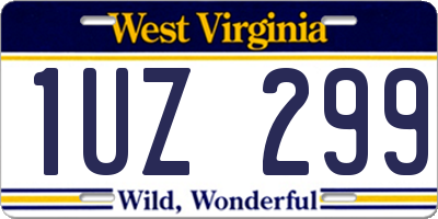 WV license plate 1UZ299