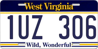 WV license plate 1UZ306