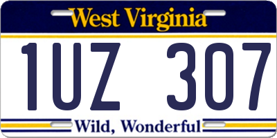 WV license plate 1UZ307