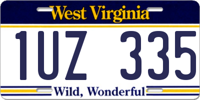 WV license plate 1UZ335