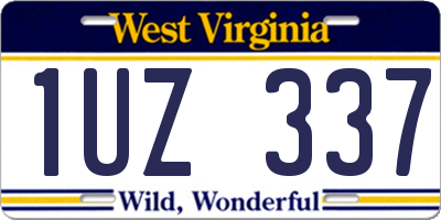 WV license plate 1UZ337