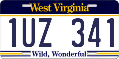 WV license plate 1UZ341