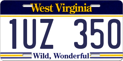 WV license plate 1UZ350