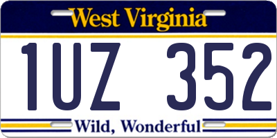 WV license plate 1UZ352