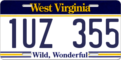 WV license plate 1UZ355