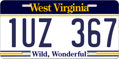 WV license plate 1UZ367