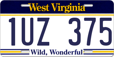 WV license plate 1UZ375
