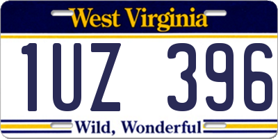 WV license plate 1UZ396