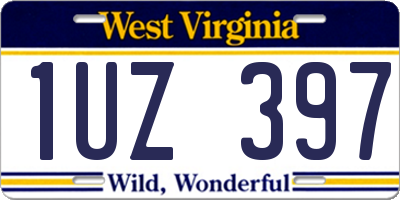 WV license plate 1UZ397