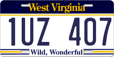 WV license plate 1UZ407