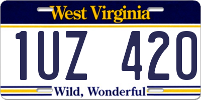 WV license plate 1UZ420