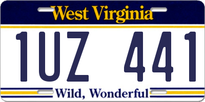 WV license plate 1UZ441