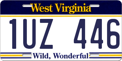 WV license plate 1UZ446