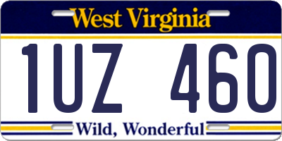 WV license plate 1UZ460