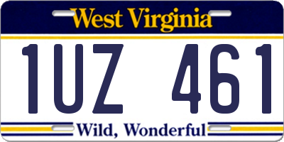 WV license plate 1UZ461