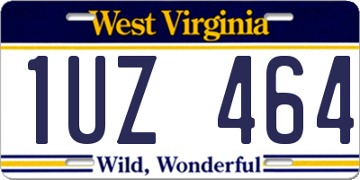 WV license plate 1UZ464