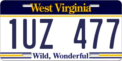 WV license plate 1UZ477