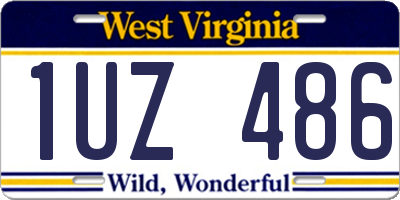 WV license plate 1UZ486