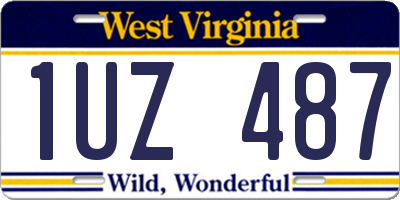 WV license plate 1UZ487