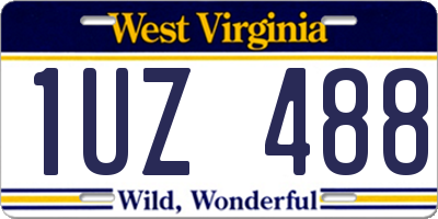 WV license plate 1UZ488