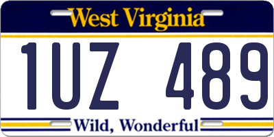 WV license plate 1UZ489