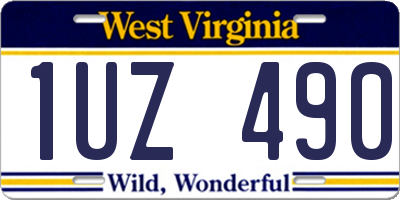 WV license plate 1UZ490