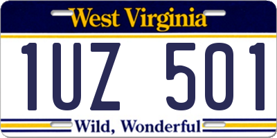 WV license plate 1UZ501