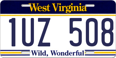 WV license plate 1UZ508
