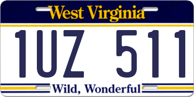 WV license plate 1UZ511