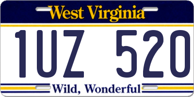 WV license plate 1UZ520