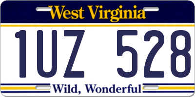 WV license plate 1UZ528