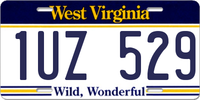 WV license plate 1UZ529